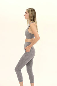 Seaav Vanora Capri Legging with Pockets in Shark Heather 4