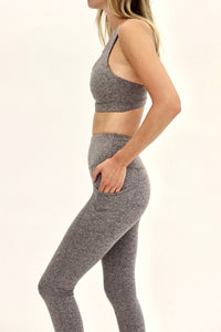 Seaav Vanora Capri Legging with Pockets in Shark Heather 2