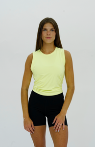 Seaav Sustainable Activewear Tidal Flow Tank Top in Neon 4