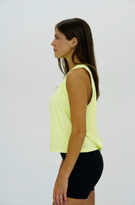 Seaav Sustainable Activewear Tidal Flow Tank Top in Neon 2