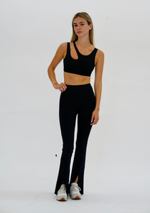 Seaav Coast to Coast Cut Out Bootcut Legging in Onyx 2