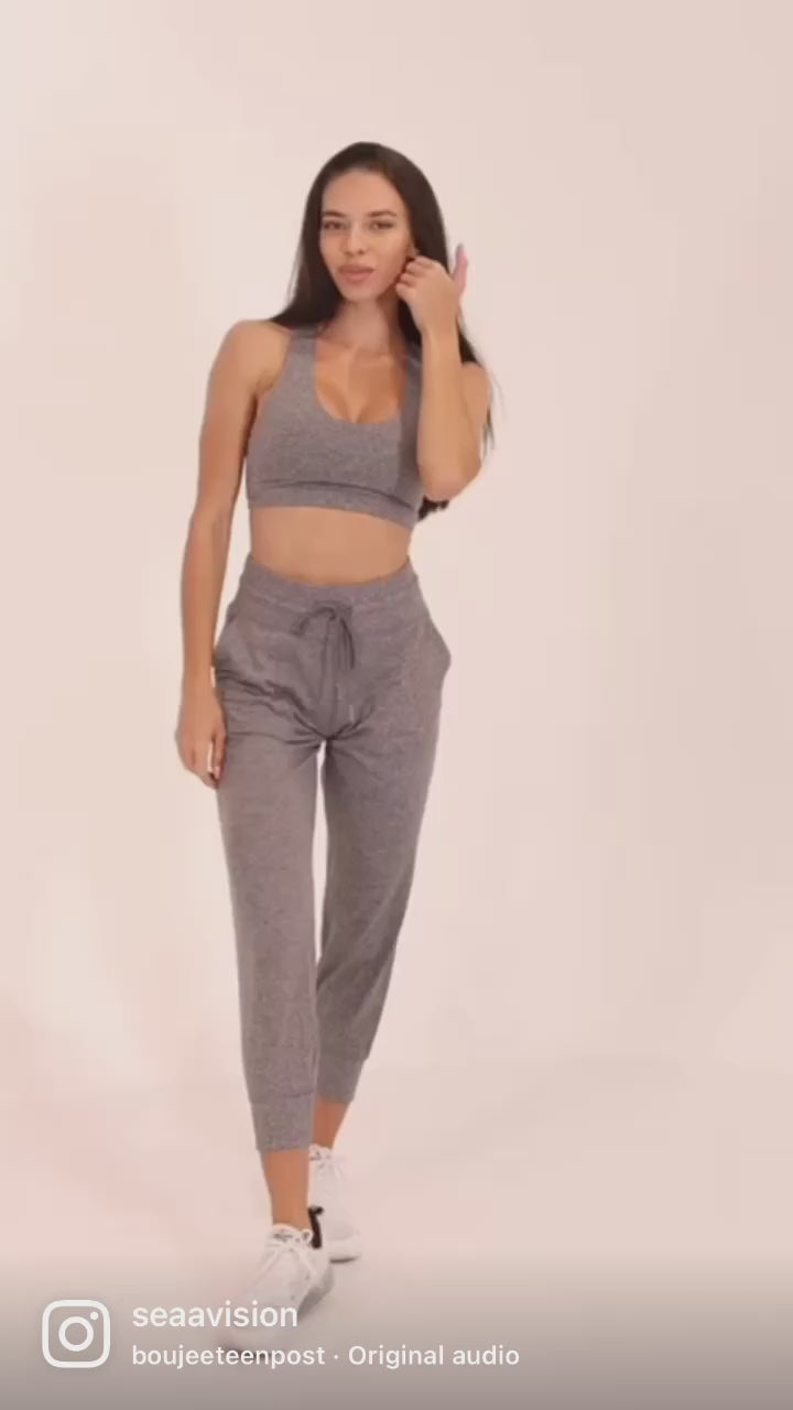 Seaav Vanora Contrast Bra in Shark Heather Video